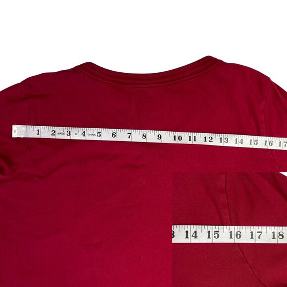 Venezia Lane Bryant Short Sleeve T-Shirt Top Plus Size 14/16 Red - Picture 7 of 10